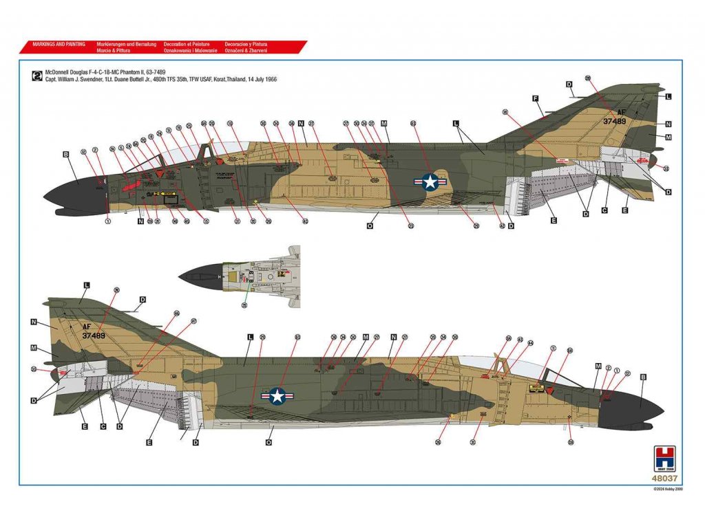 H2000 48037 1/48 Vietnam Aces vol.1 F-4C Phantom II