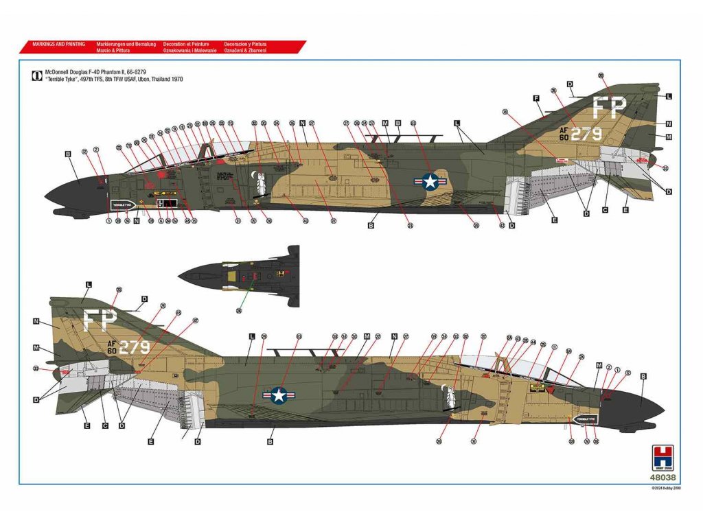 H2000 48038 1/48 Vietnam Aces vol.2 F-4D Phantom II