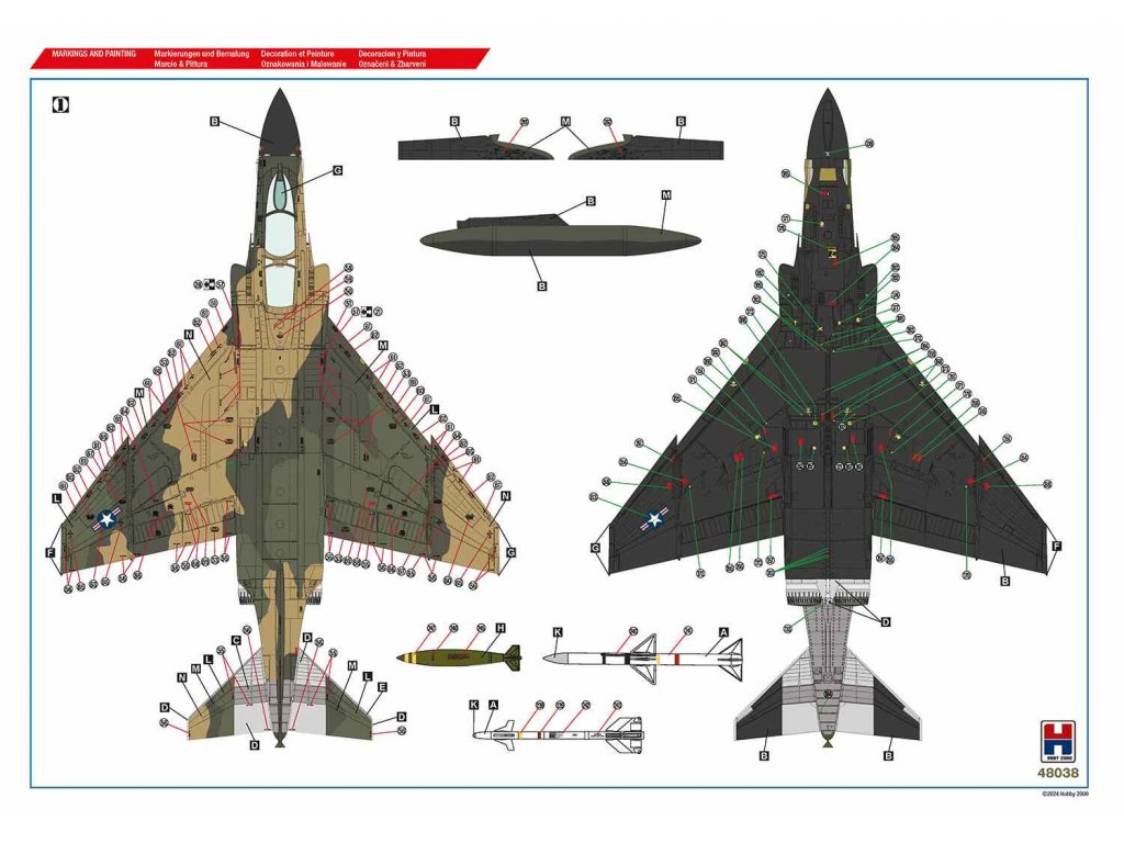 H2000 48038 1/48 Vietnam Aces vol.2 F-4D Phantom II