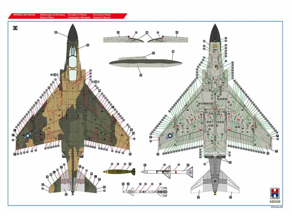 H2000 48038 1/48 Vietnam Aces vol.2 F-4D Phantom II