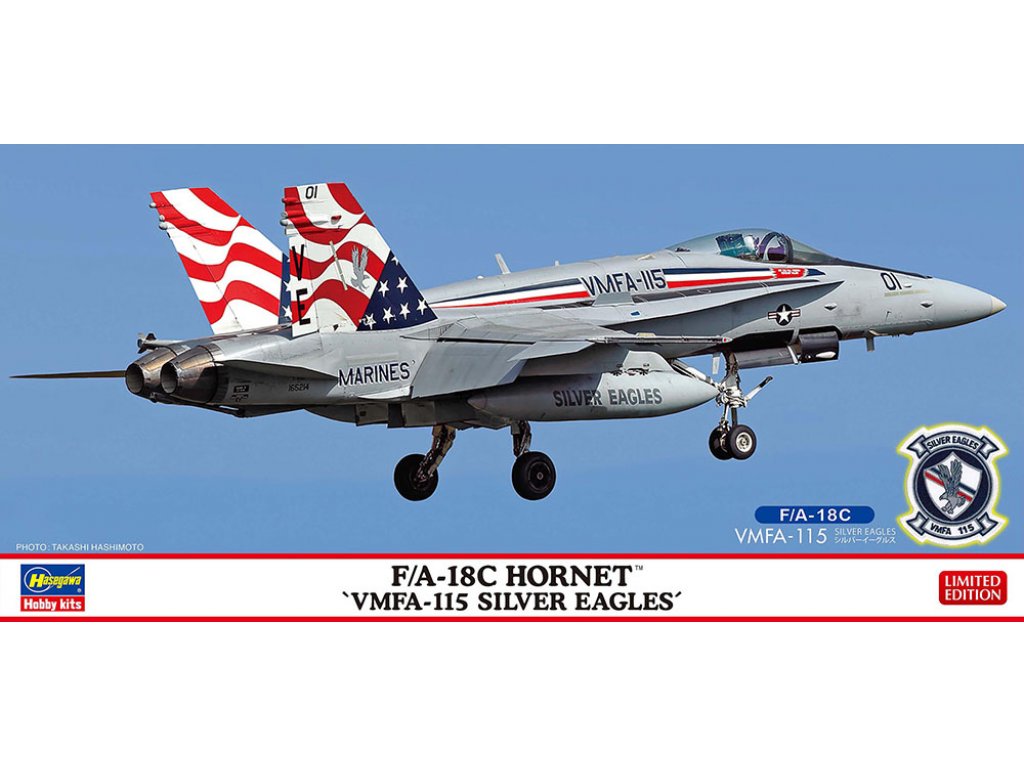 HASEGAWA 02471 1/72 F/A-18C Hornet VMFA-115 Silver Eagles w/Bonus