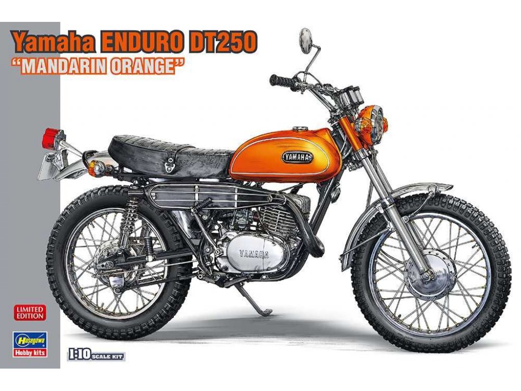 HASEGAWA 1/10 Yamaha Enduro DT250 Mandarin Orange