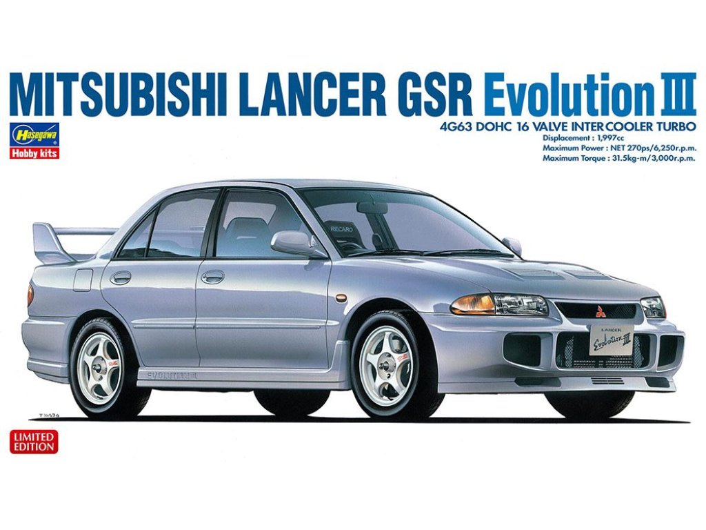 HASEGAWA 1/24 20708 Mitsubishi Lancer GSR Evolution III