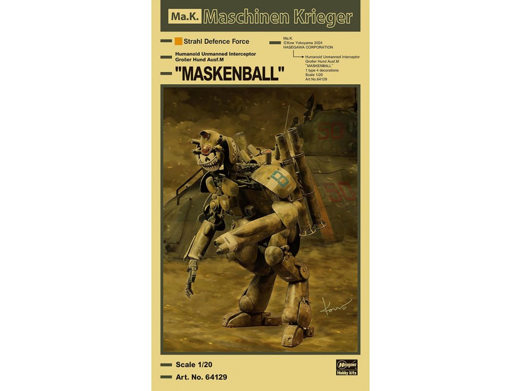 HASEGAWA 64129 1/20 Machinen Krieger Groser Hund Ausf. M "Maskenball"