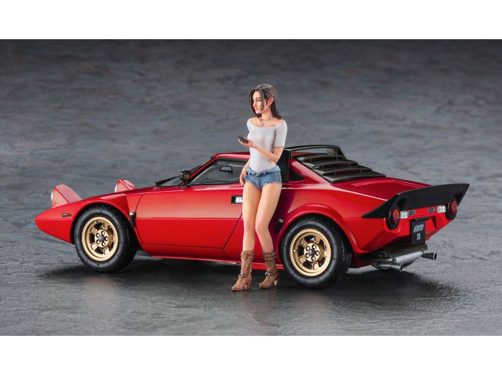 HASEGAWA Lancia Stratos HF Stradale w/Italian Girls Figure