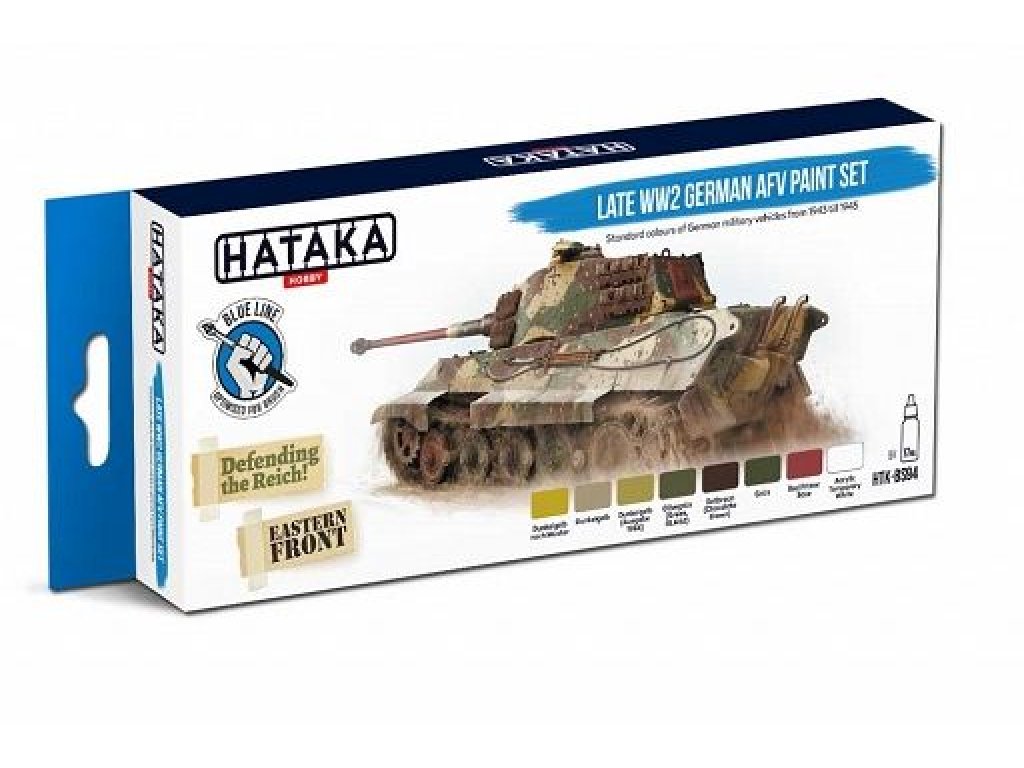 HATAKA BLUE SET BS94 Late WWII German AFV Paint SET 8x 17ml