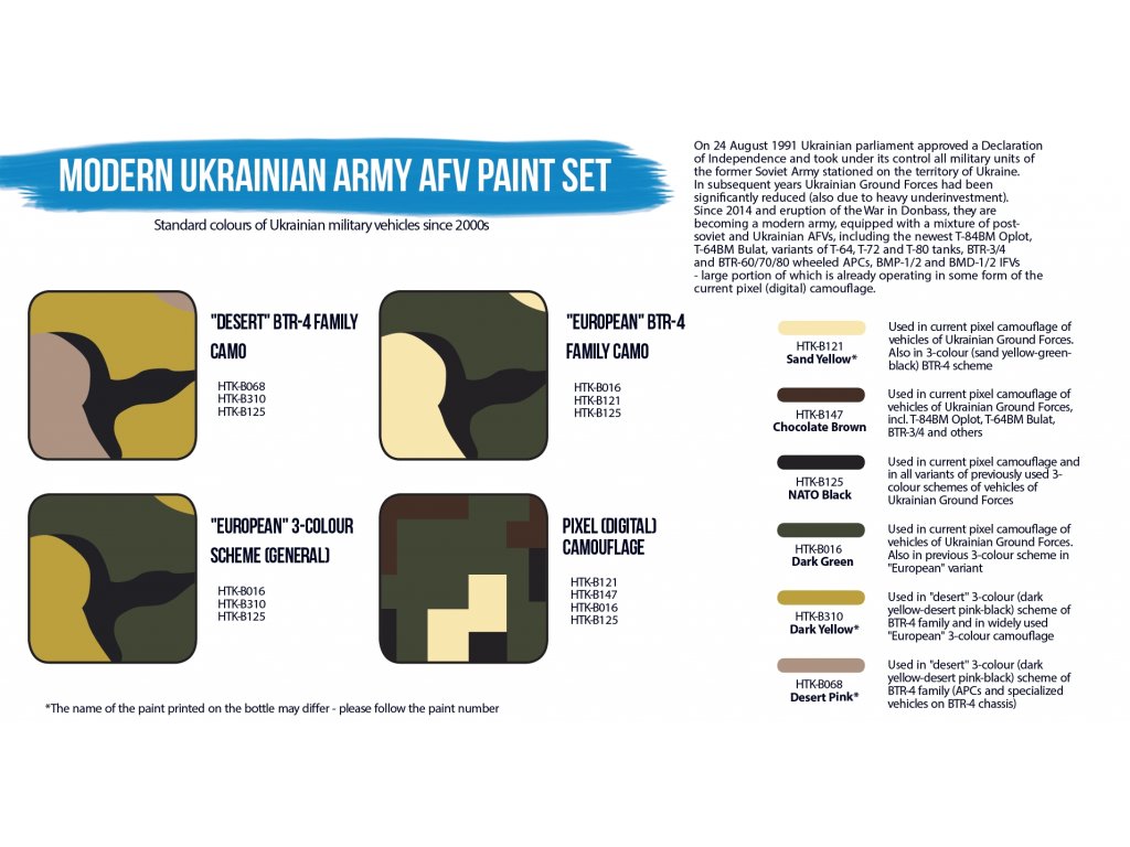 HATAKA BS112 Modern Ukrainian Army AFV paint set