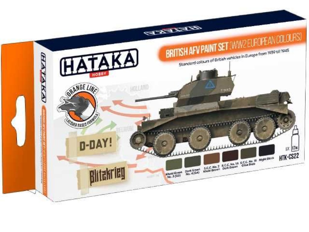 HATAKA ORANGE SET CS22 British AFV paint SET WW2 European