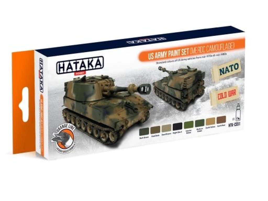 HATAKA ORANGE SET CS51 US Army paint SET ( MERDC )