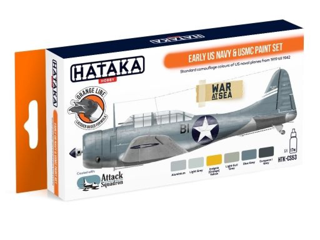 HATAKA ORANGE SET CS53 Early US Navy   USMC paint set