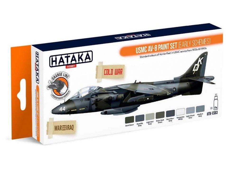 HATAKA ORANGE SET CS63 USMC AV-8 Harrier Paint SET ( early schemes)