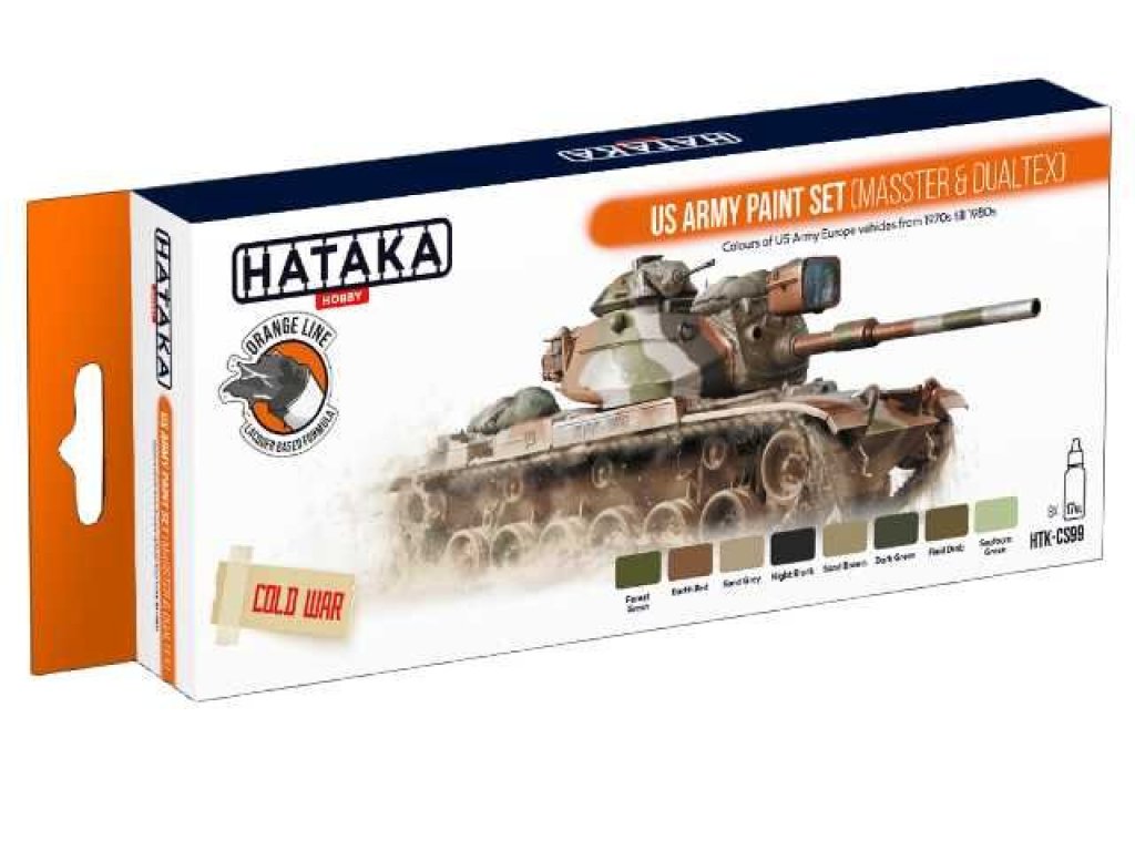 HATAKA ORANGE SET CS99 US Army paint set(Masster Dualtex)