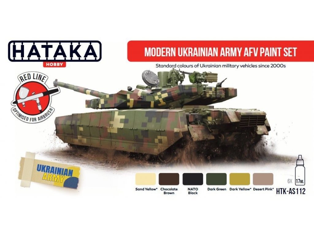 HATAKA RED SET AS112 Modern Ukrainian Army AFV paint SET 6x17ml