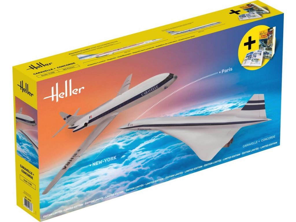 HELLER 1/100 Caravelle + Concorde 