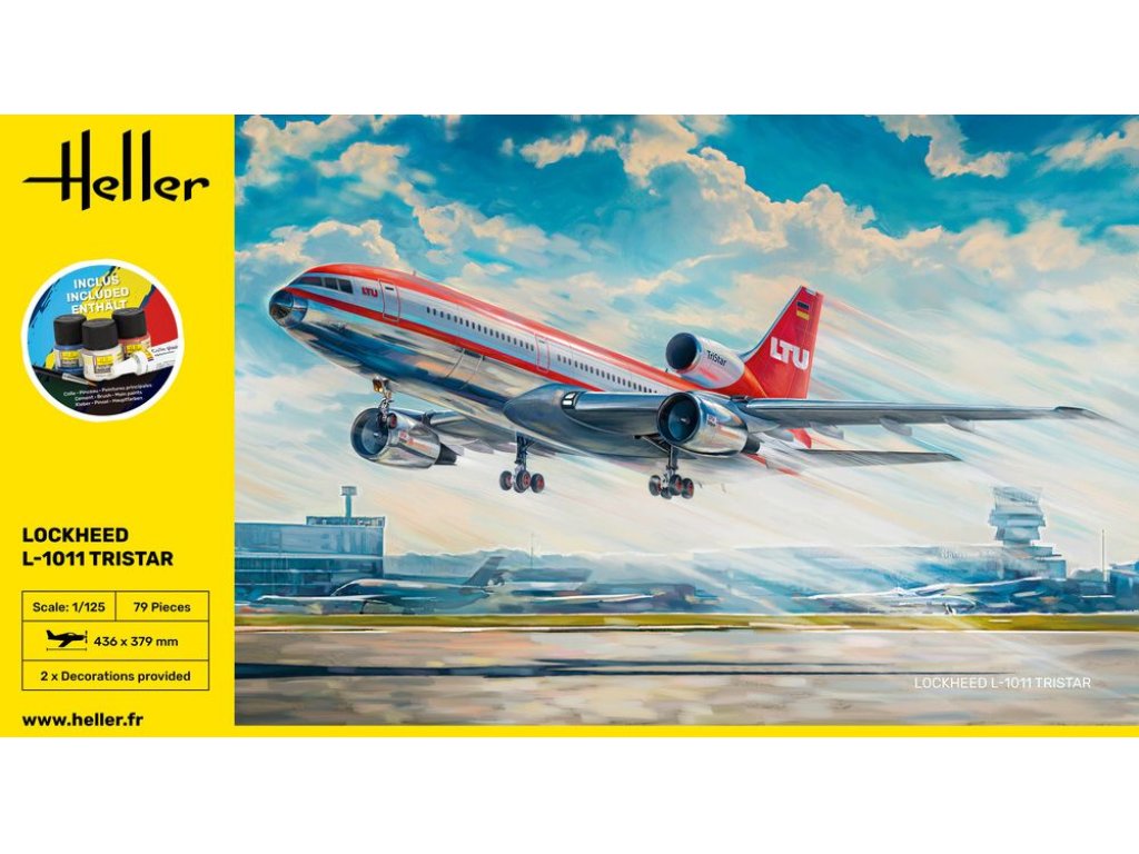 HELLER 1/125 56451 Starter Kit Lockheed L-1011 Tristar 1/125