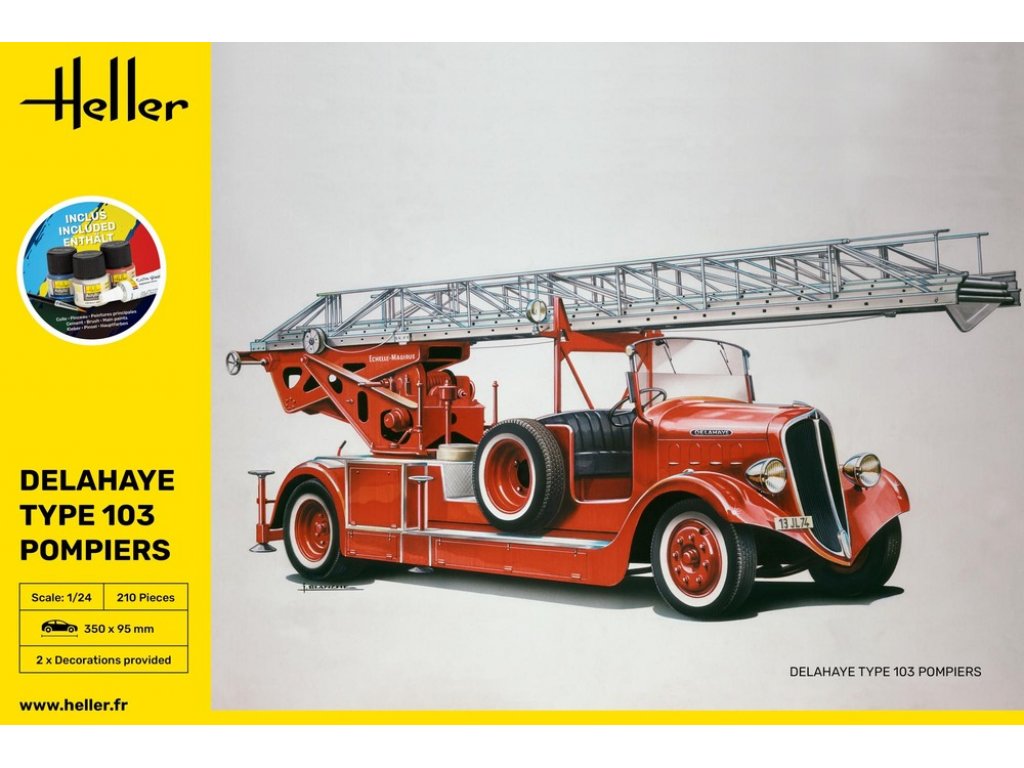 HELLER 1/24 Starter Kit  Delahaye Type 103 Pompiers