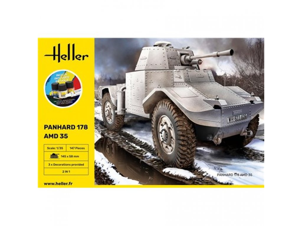 HELLER 1/35 Starter Kit Panhard 178 AMD 35