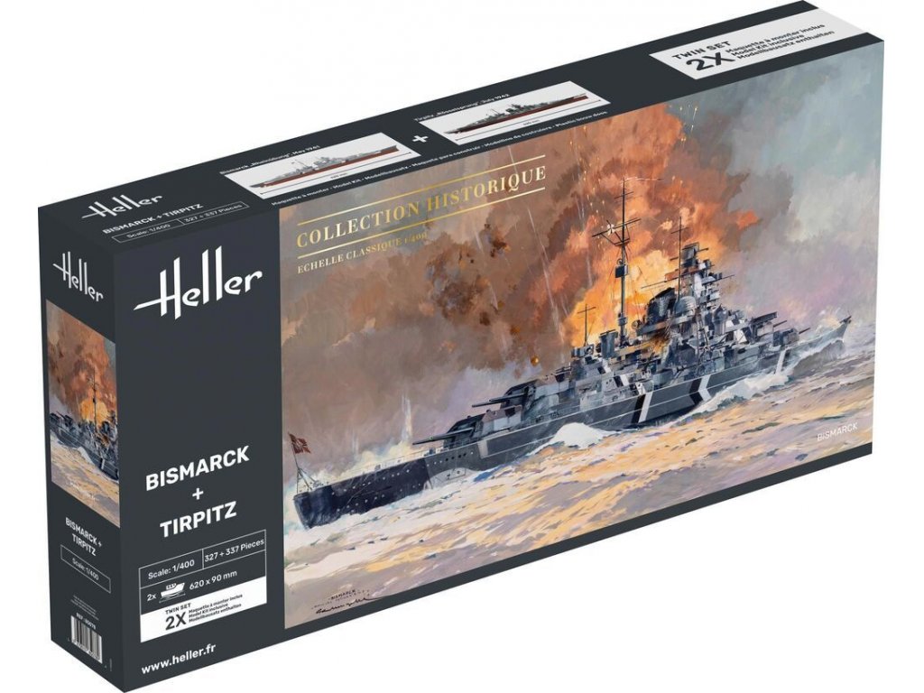 HELLER 1/400 Bismarck + Tirpitz Twinset
