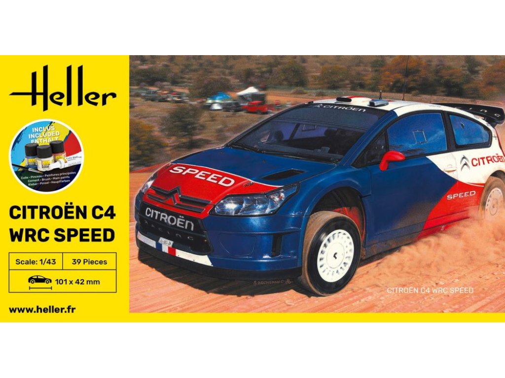 HELLER 1/43 56117 Starter Set Citroen C4 WRC Speed 1/43