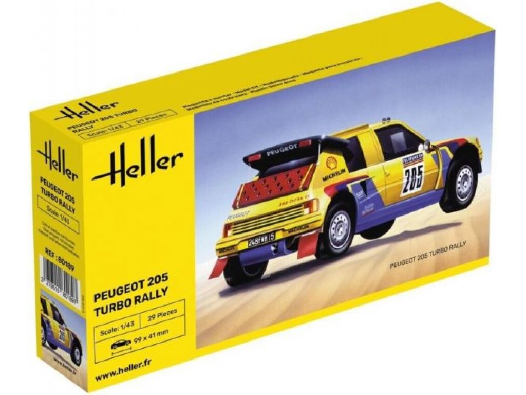 HELLER 1/43 Peugeot 205 Turbo Rally