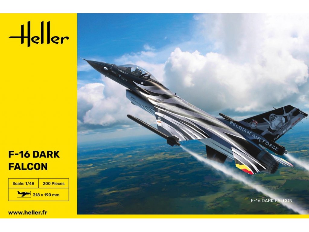 HELLER 1/48 F-16 Dark Falcon