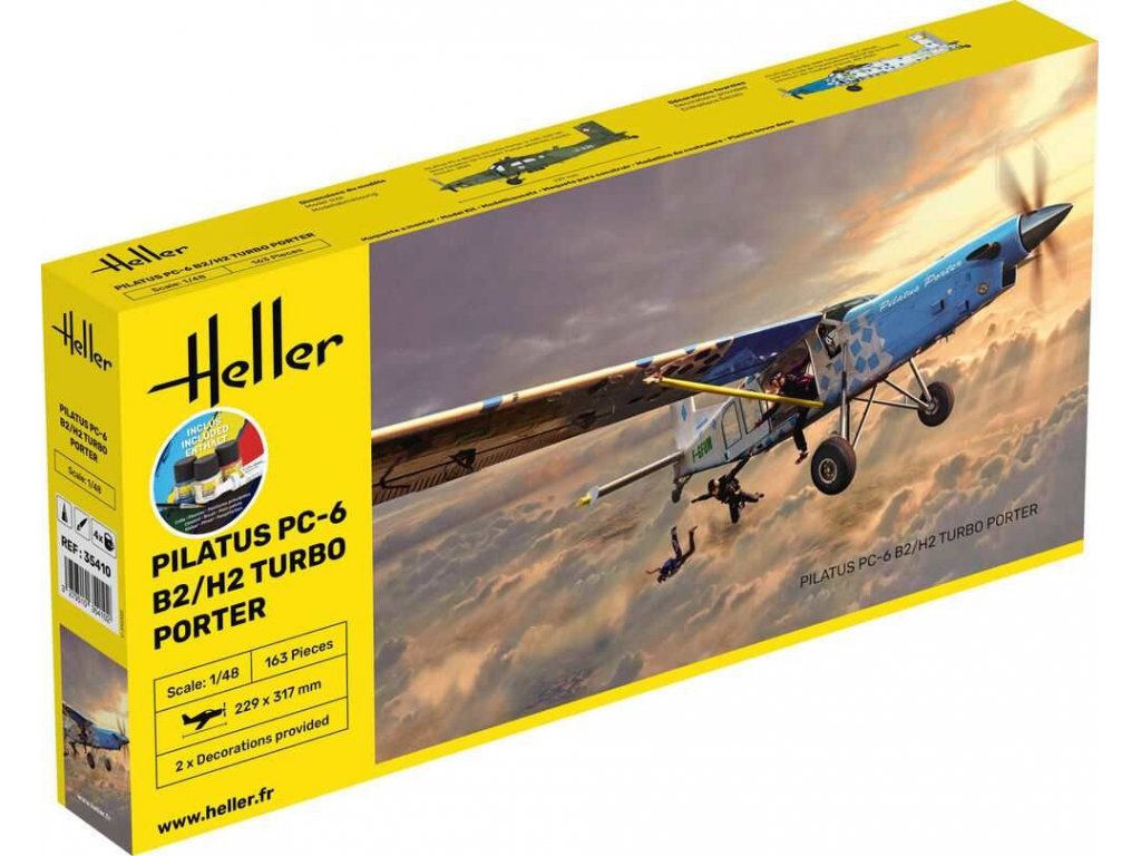 HELLER 1/48 Starter Kit Pilatus PC-6 B2/H2 Turbo Porter