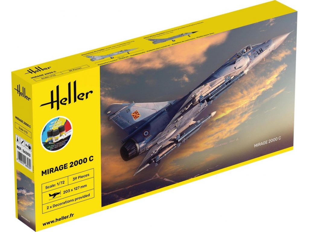 HELLER 1/72 Starter Kit Mirage 2000 C