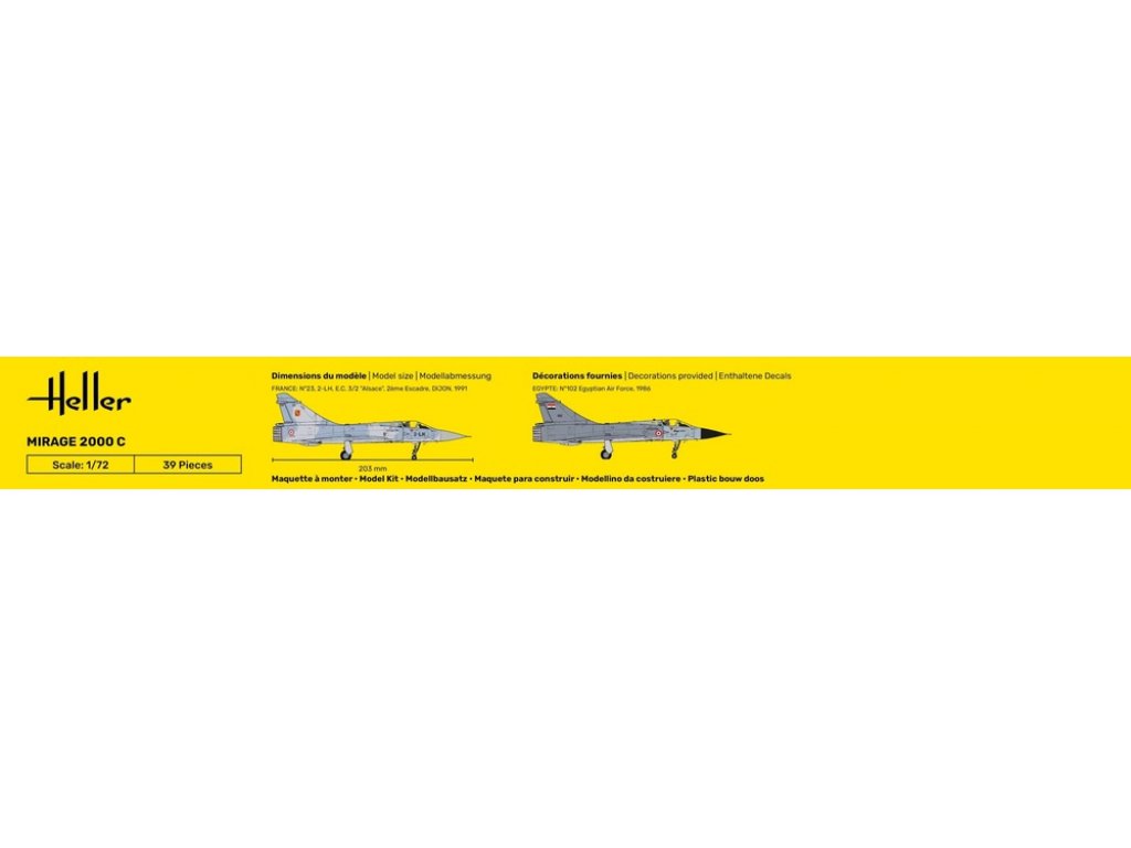 HELLER 1/72 Starter Kit Mirage 2000 C