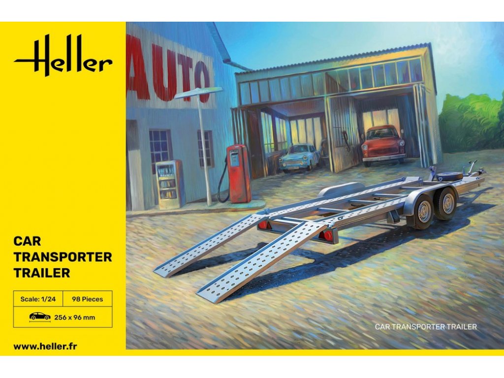 HELLER 80774 1/24 Car Transport Trailer