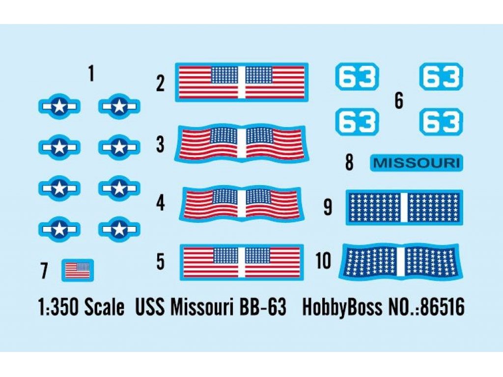 HOBBYBOSS 1/350 USS Missouri BB-63