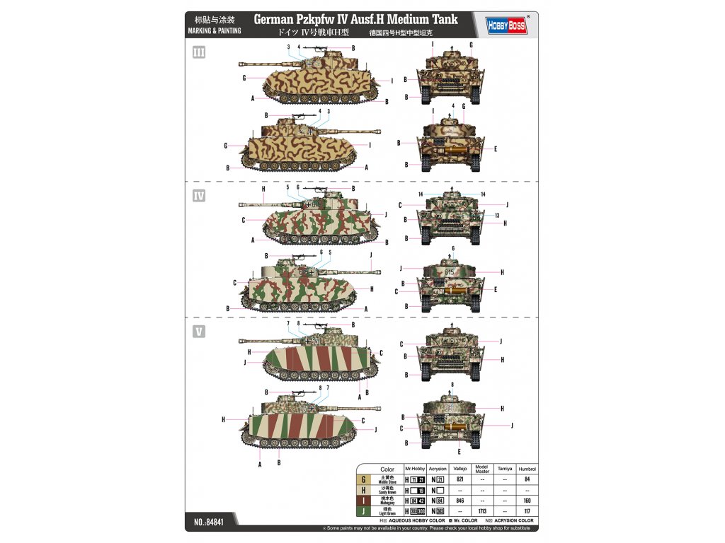 HOBBYBOSS 1/48 German Pzkpfw IV Ausf.H Medium Tank