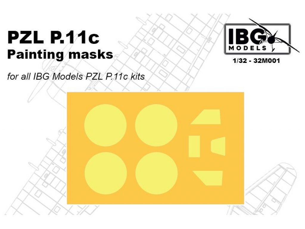 IBG 1/32 Mask PZL P.11C Painting Masks