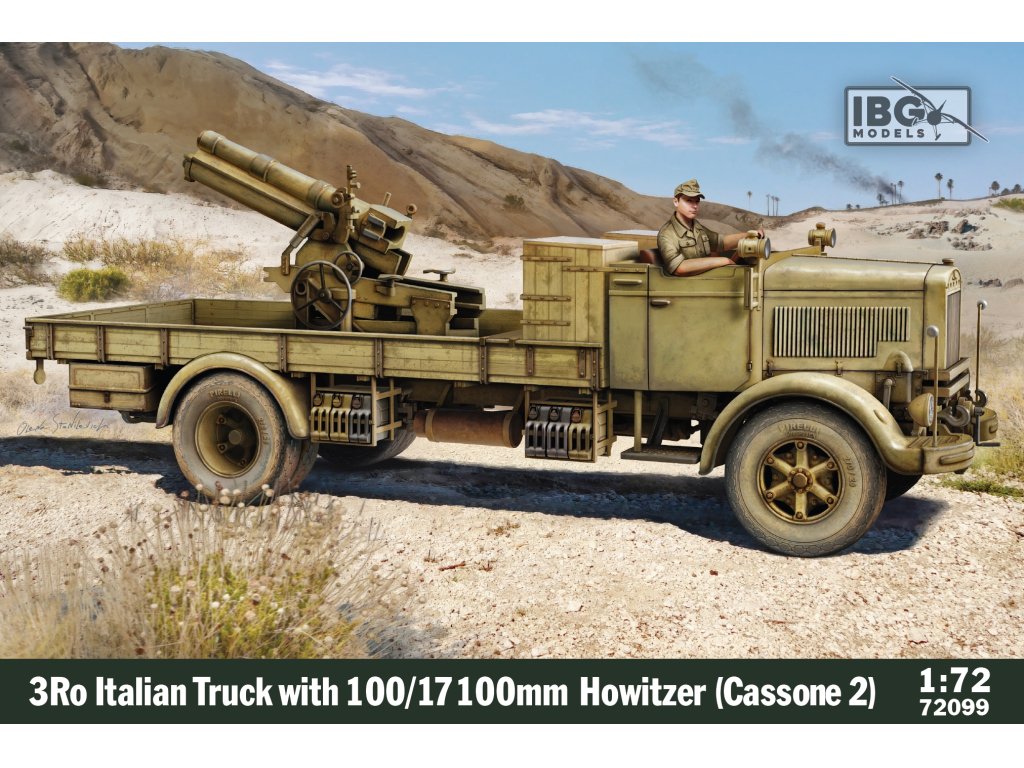 IBG 1/72 3Ro Ital.Truck w/ 100mm Howitzer (Cassone 2)