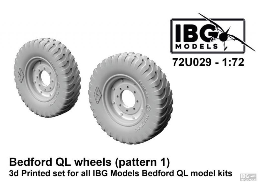 IBG 1/72 Bedford QL Wheels (Pattern 1) for all IBG Bedford QL Kits