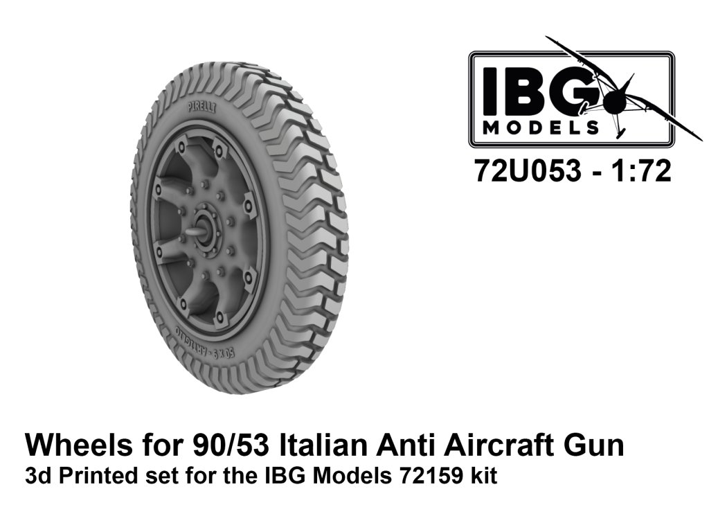 IBG 1/72 Wheels for 90/53 Italian AA Gun