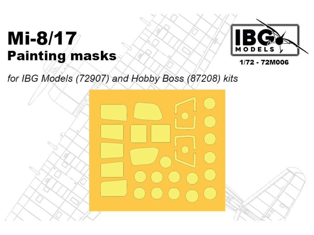 IBG 72M006 1/72 Mi-8/17 Painting Masks for IBG72907 and HB87208