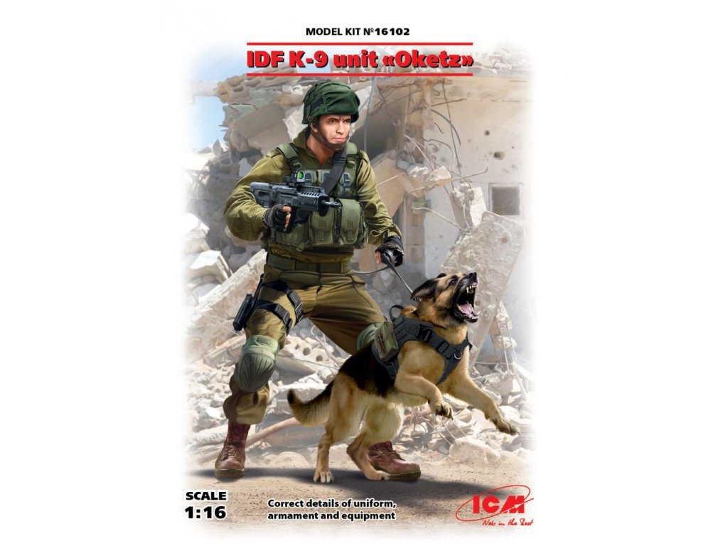ICM 1/16 IDF K-9 unit OKETZ (1 fig.+dog)
