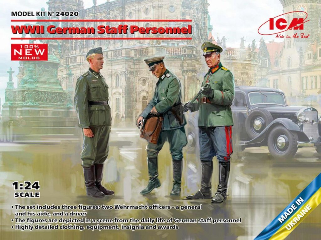 ICM 1/24 German Staff Personnel WWII 3 figures