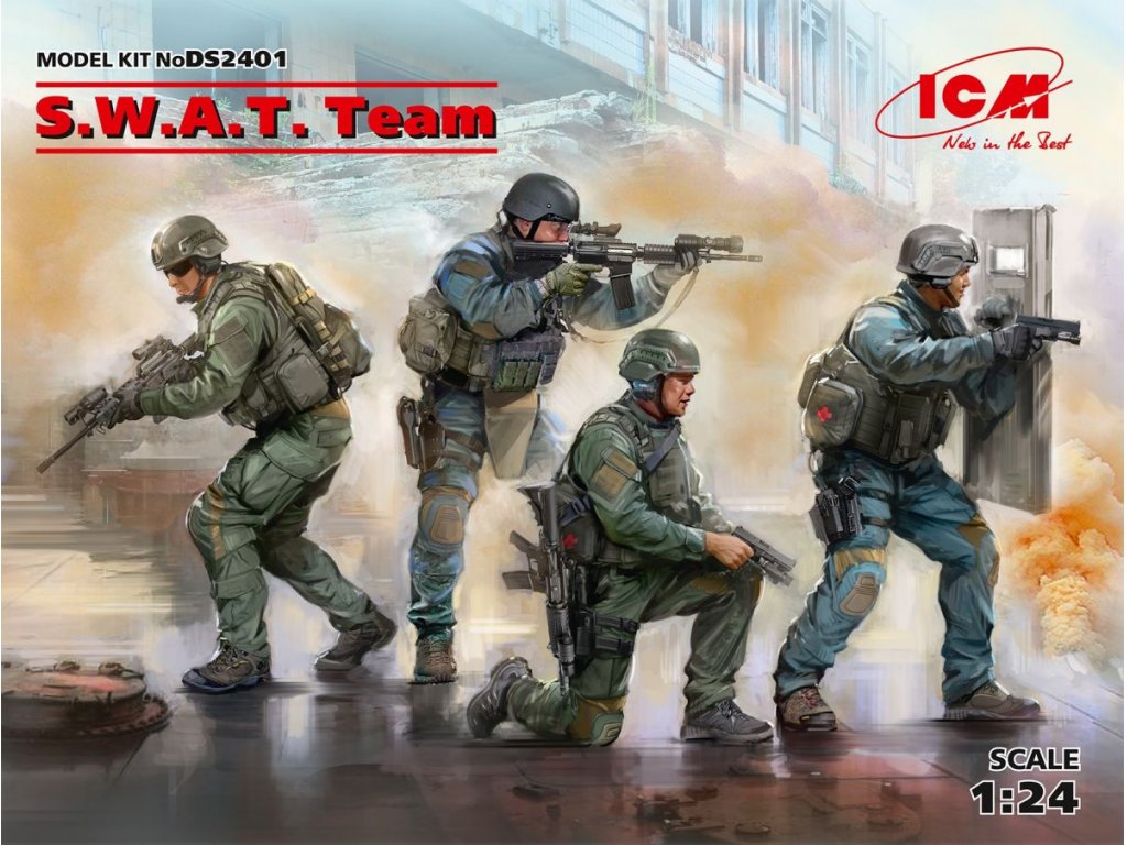 ICM 1/24 S.W.A.T  Team Diorama Set