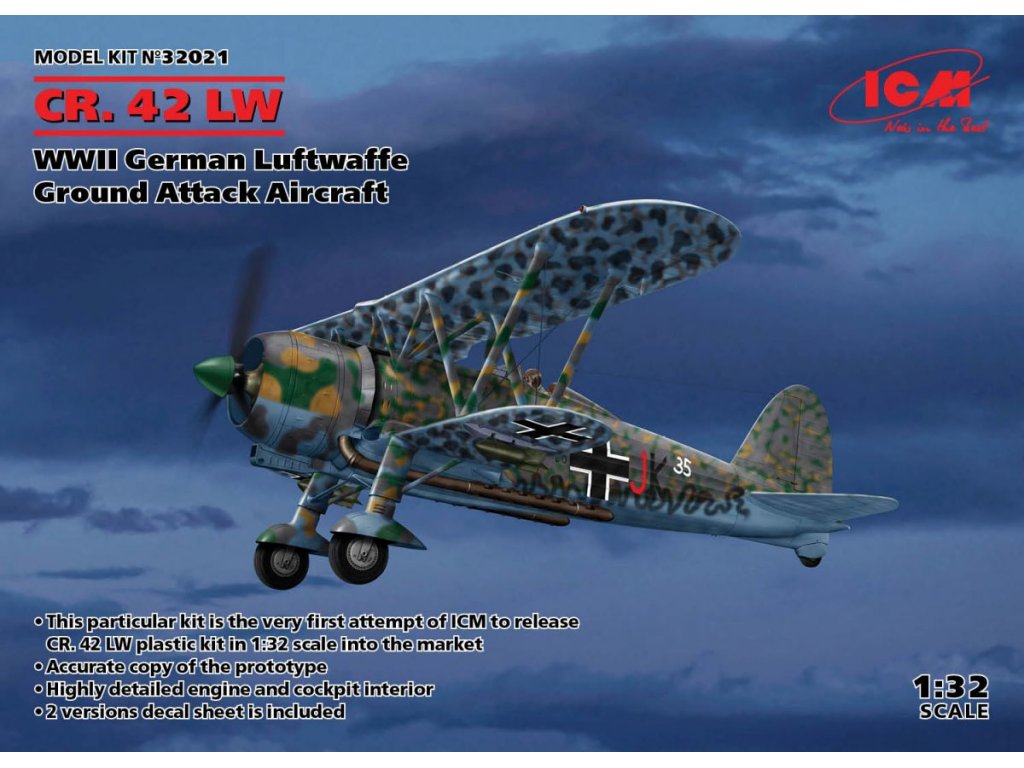 ICM 1/32 Fiat CR.42 LW German Luftwaffe WWII