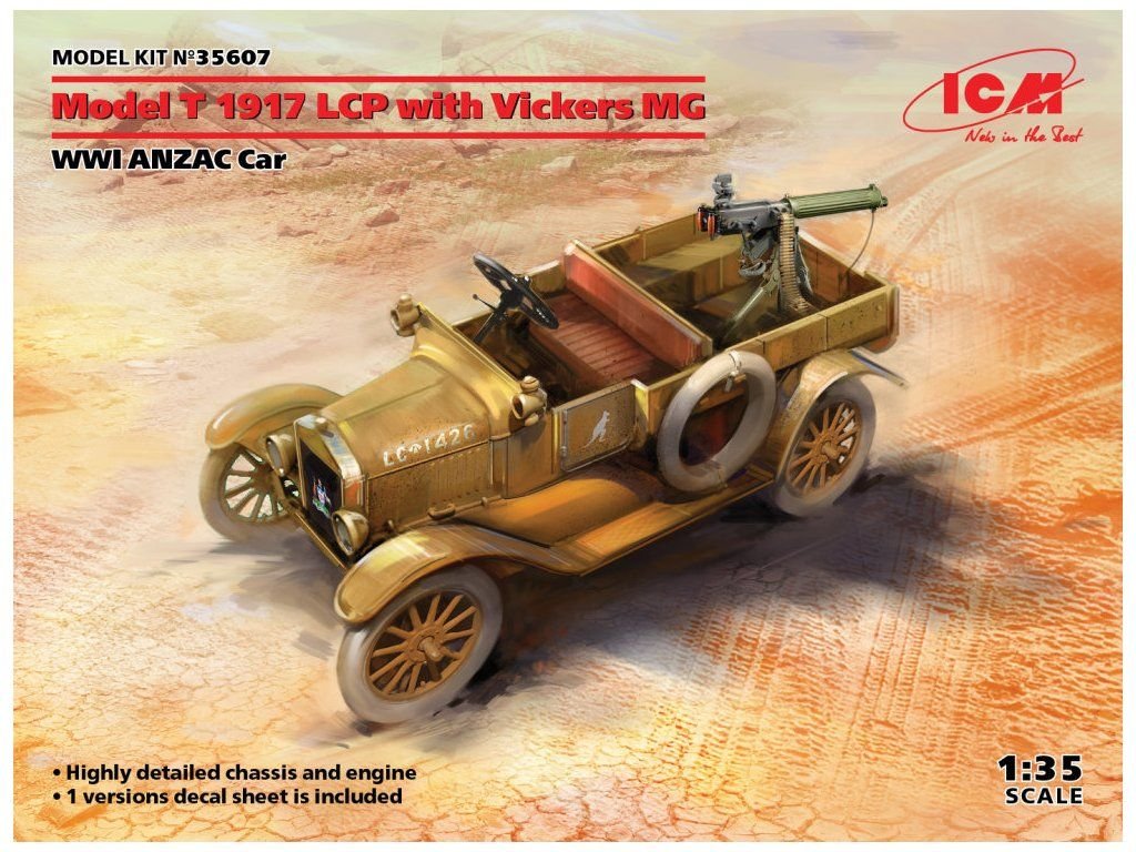 ICM 1/35 Model T 1917 LCP w/ Vickers MG, WWI ANZAC Car