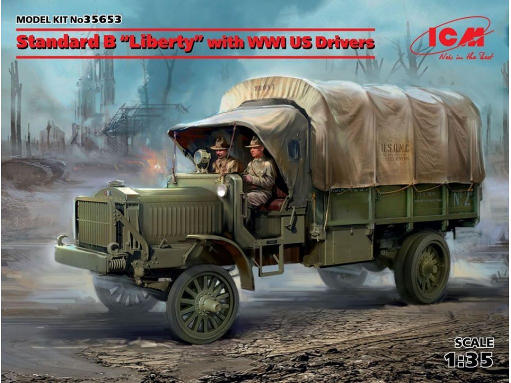 ICM 1/35 Standard B Liberty with US WWI drivers
