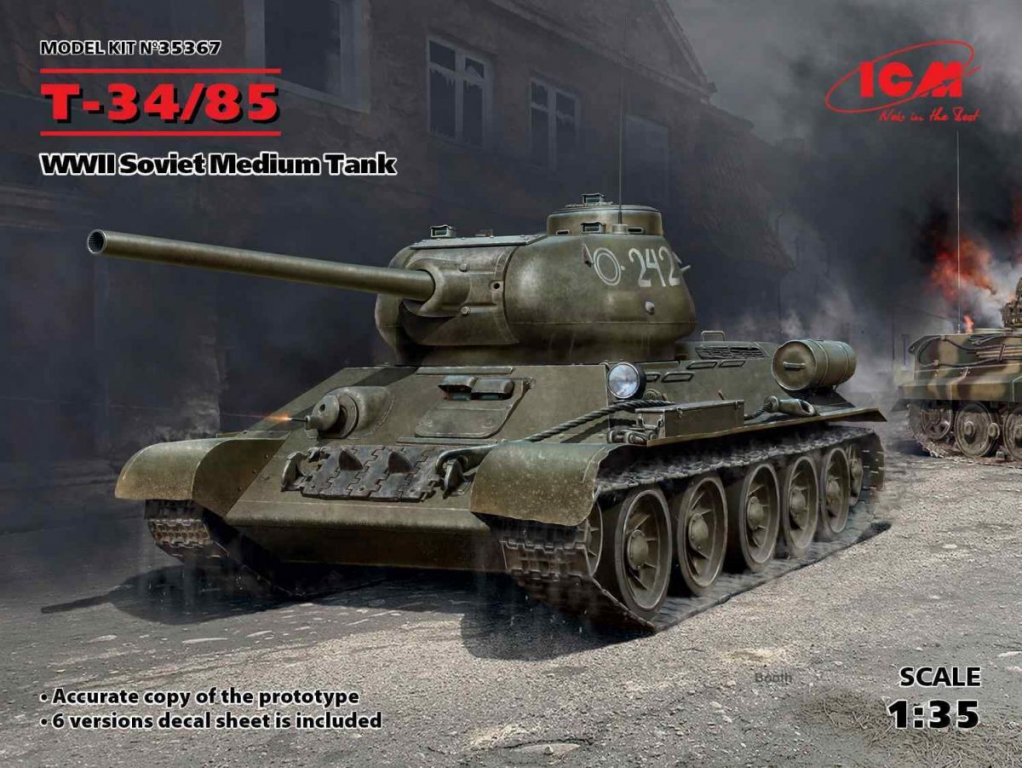 ICM 1/35 T-34/85 Soviet Medium Tank