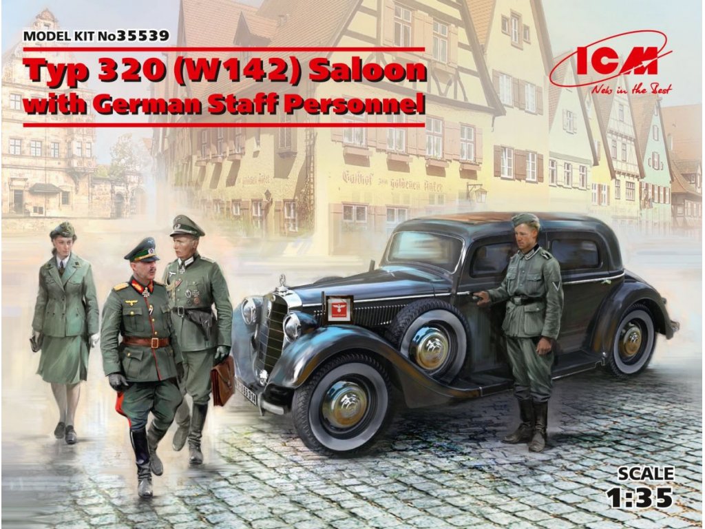 ICM 1/35 Typ 320 (W142) Saloon w/ German Staff Personell