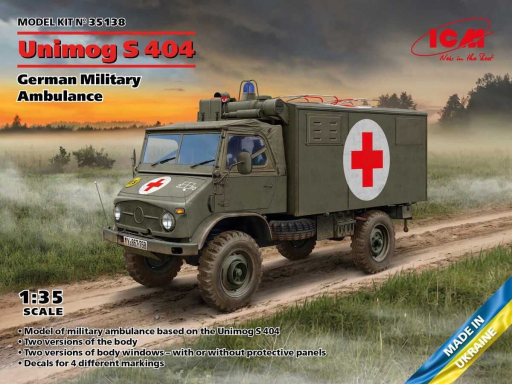 ICM 1/35 Unimog S 404 German Military Ambulance