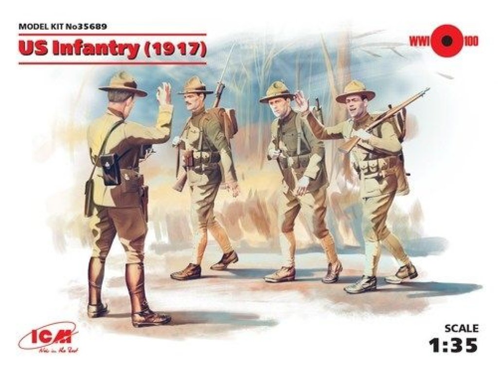 ICM 1/35 Us Infantry 1917 ( 4 Figures )