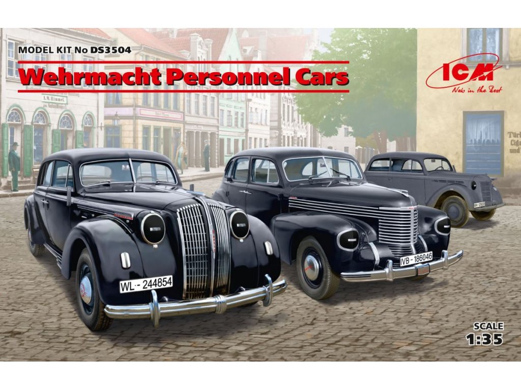ICM 1/35 Wehrmacht Personnel Cars DIORAMA SET (3 kits)