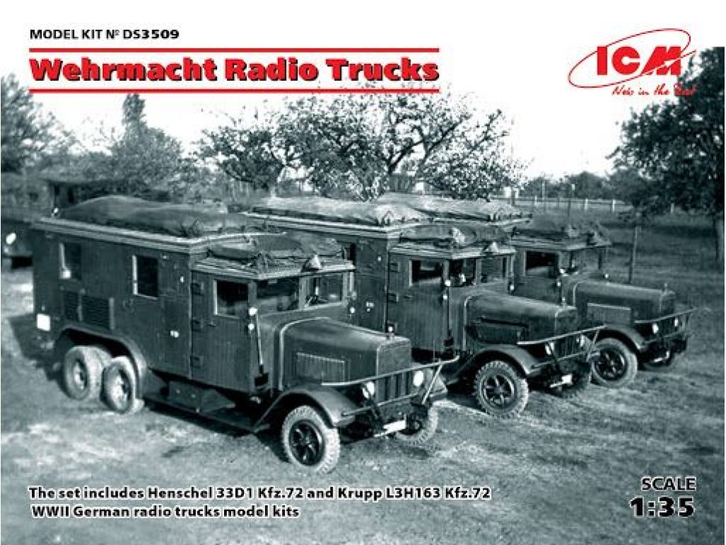 ICM 1/35 Wehrmacht Radio Trucks  DIORAMA SET