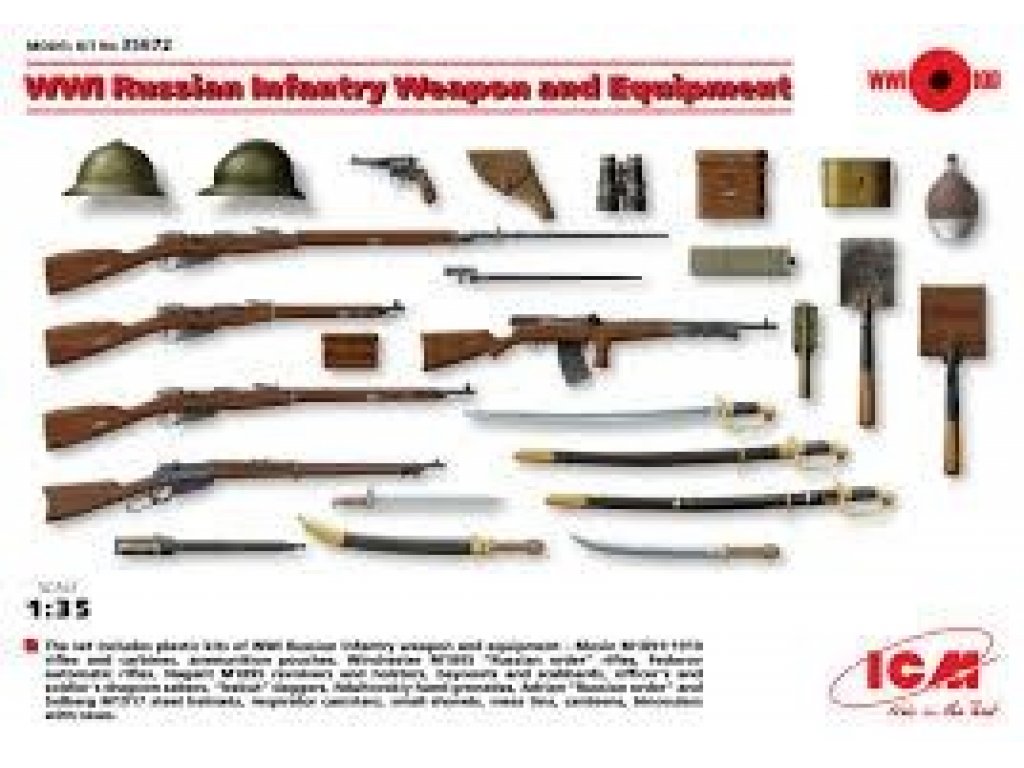 ICM 1/35 WWI Russian Infantry Weapon