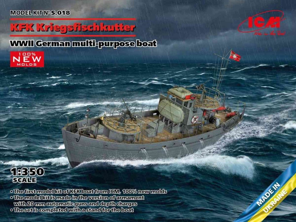 ICM 1/350 KFK Kriegsfischkutter WWII German Multi-Purpose Boat